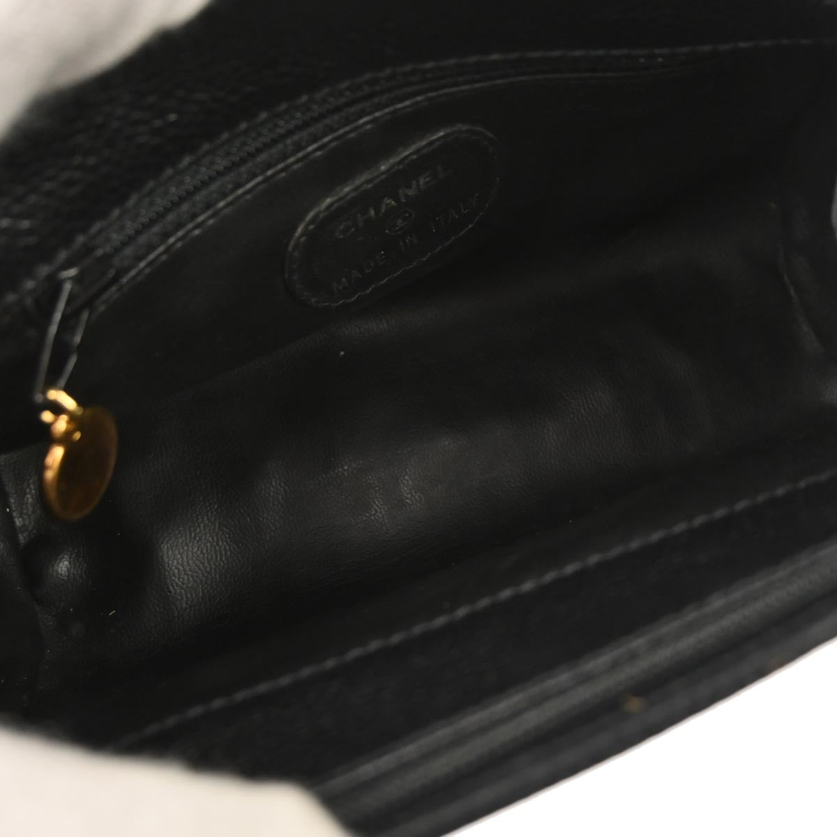 Chanel Black Caviar Skin Shoulder Bag