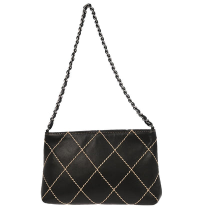 Chanel 2005-2006 Black Calfskin Wild Stitch Handbag