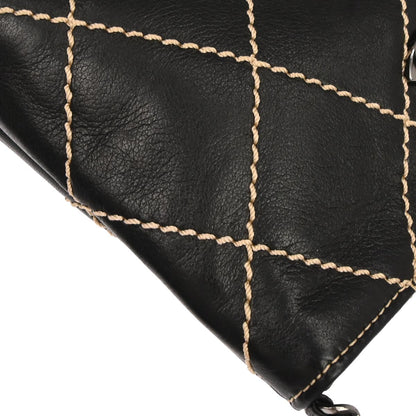 Chanel 2005-2006 Black Calfskin Wild Stitch Handbag
