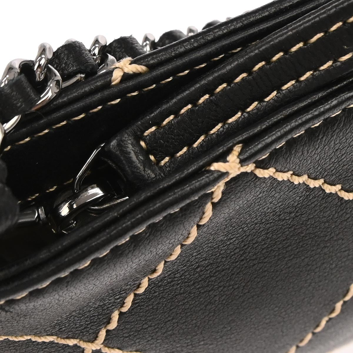 Chanel 2005-2006 Black Calfskin Wild Stitch Handbag