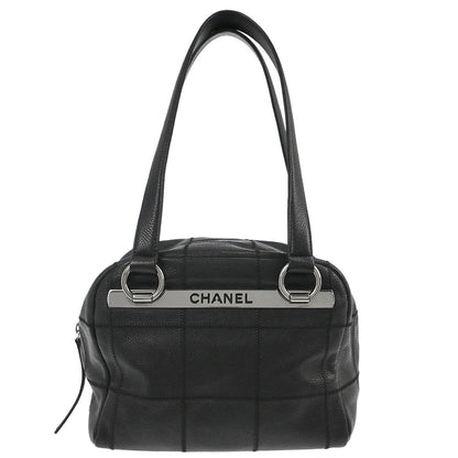 Chanel 2005-2006 Black Caviar Skin Choco Bar Handbag