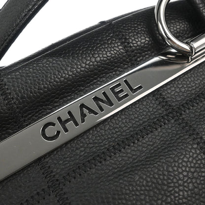 Chanel 2005-2006 Black Caviar Skin Choco Bar Handbag