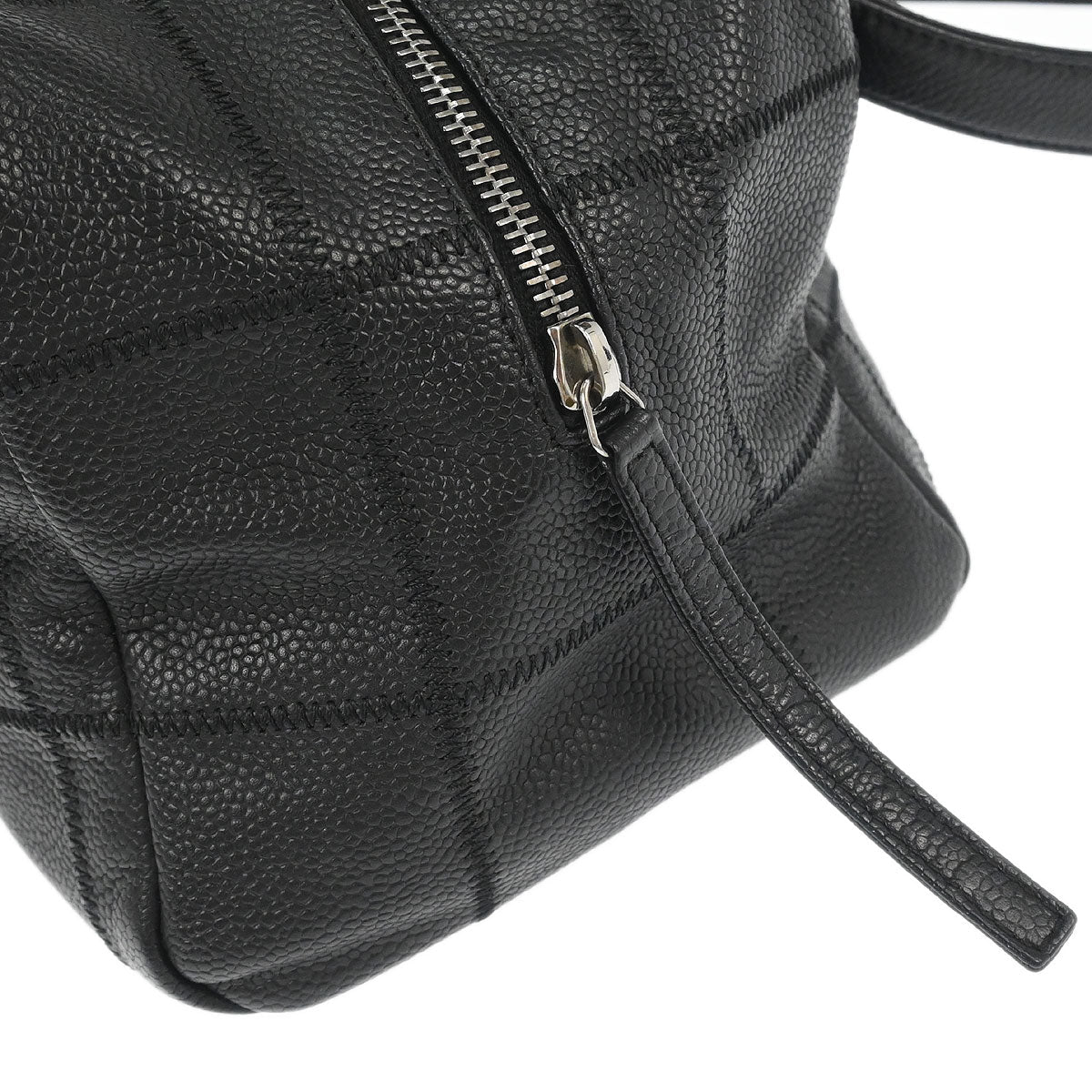 Chanel 2005-2006 Black Caviar Skin Choco Bar Handbag