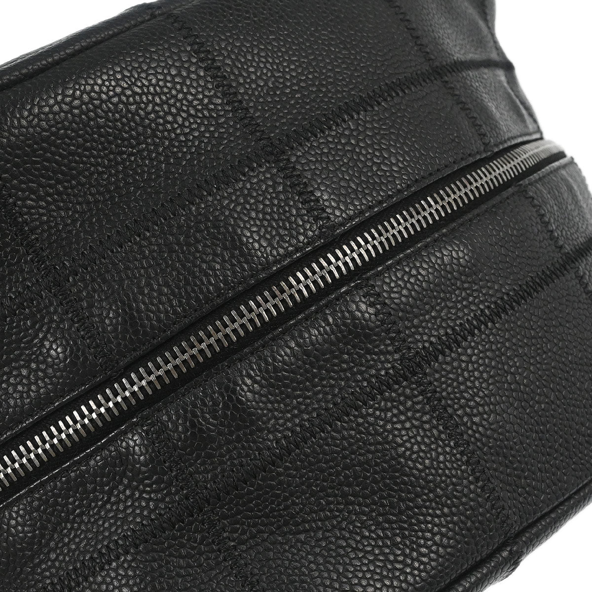 Chanel 2005-2006 Black Caviar Skin Choco Bar Handbag