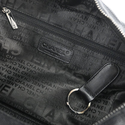 Chanel 2005-2006 Black Caviar Skin Choco Bar Handbag