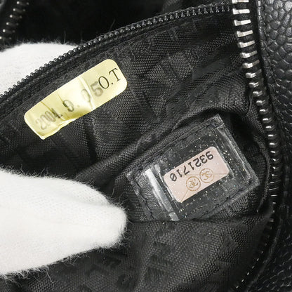 Chanel 2005-2006 Black Caviar Skin Choco Bar Handbag