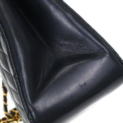 Chanel 1994-1996 Navy Lambskin Paris Chain Shoulder Tote Bag