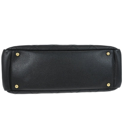 Chanel 2013-2014 Black Caviar Skin Timeless CC Chain Tote Bag