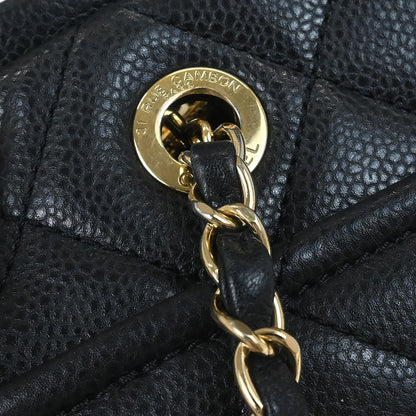 Chanel 2013-2014 Black Caviar Skin Timeless CC Chain Tote Bag
