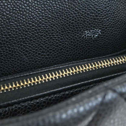 Chanel 2013-2014 Black Caviar Skin Timeless CC Chain Tote Bag