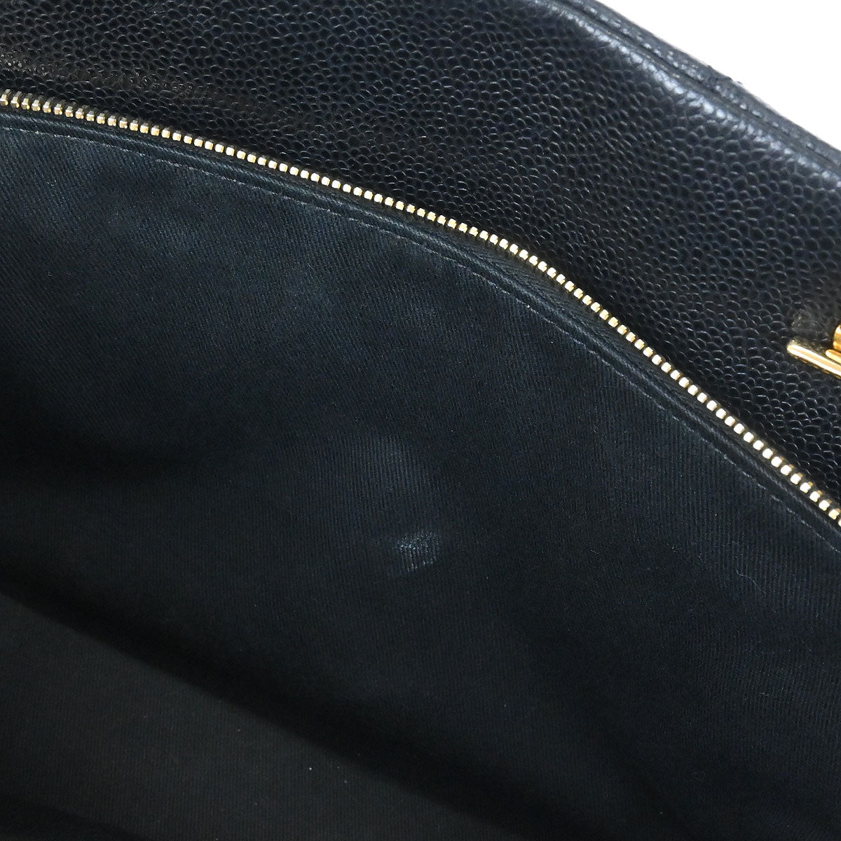 Chanel 2013-2014 Black Caviar Skin Timeless CC Chain Tote Bag