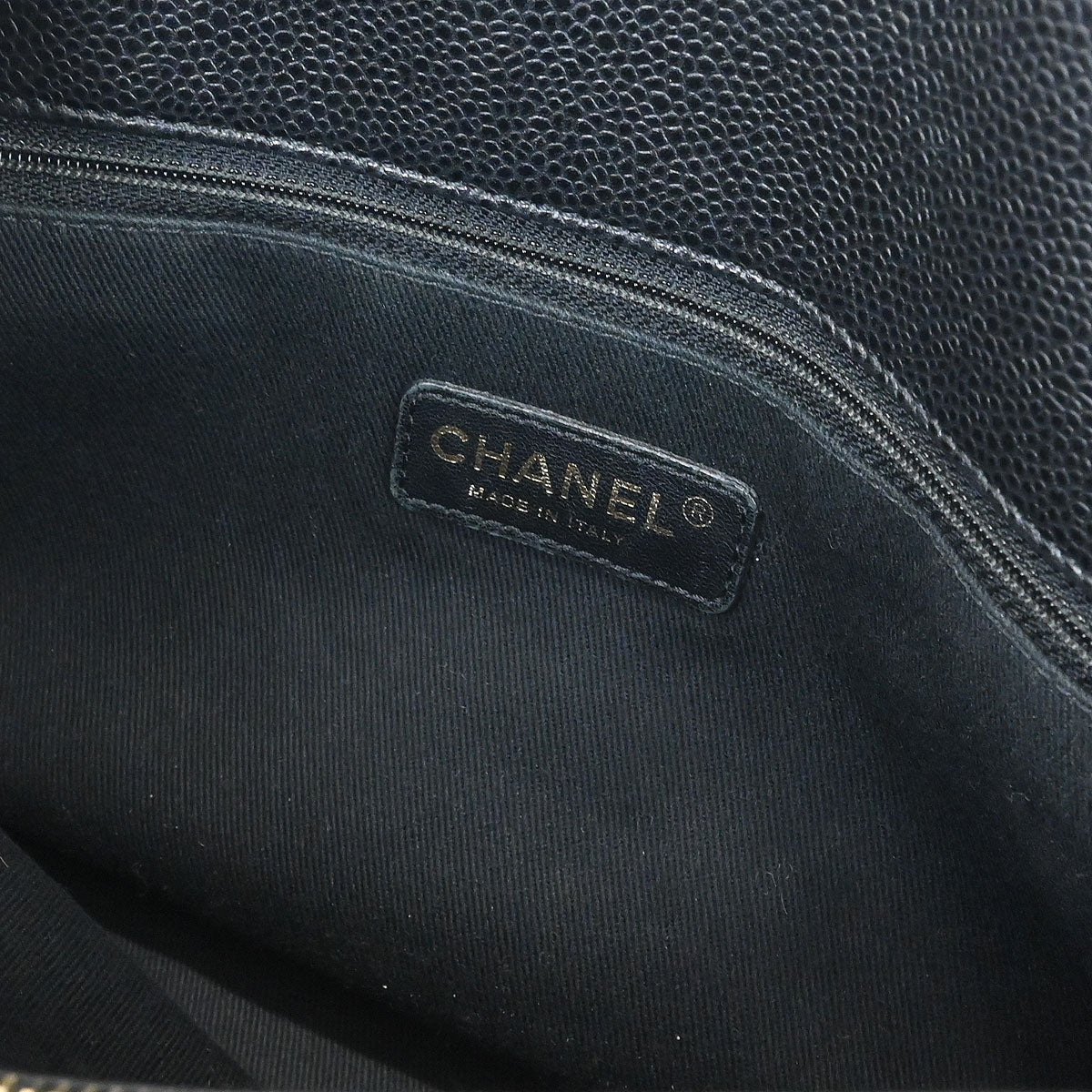 Chanel 2013-2014 Black Caviar Skin Timeless CC Chain Tote Bag