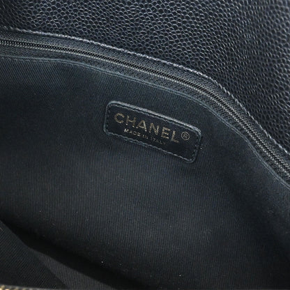 Chanel 2013-2014 Black Caviar Skin Timeless CC Chain Tote Bag