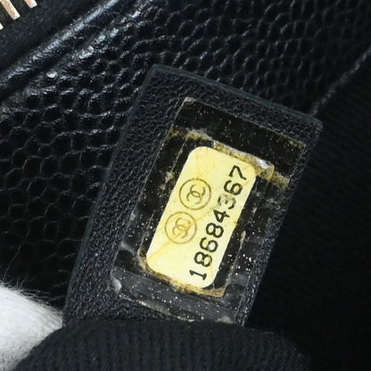 Chanel 2013-2014 Black Caviar Skin Timeless CC Chain Tote Bag