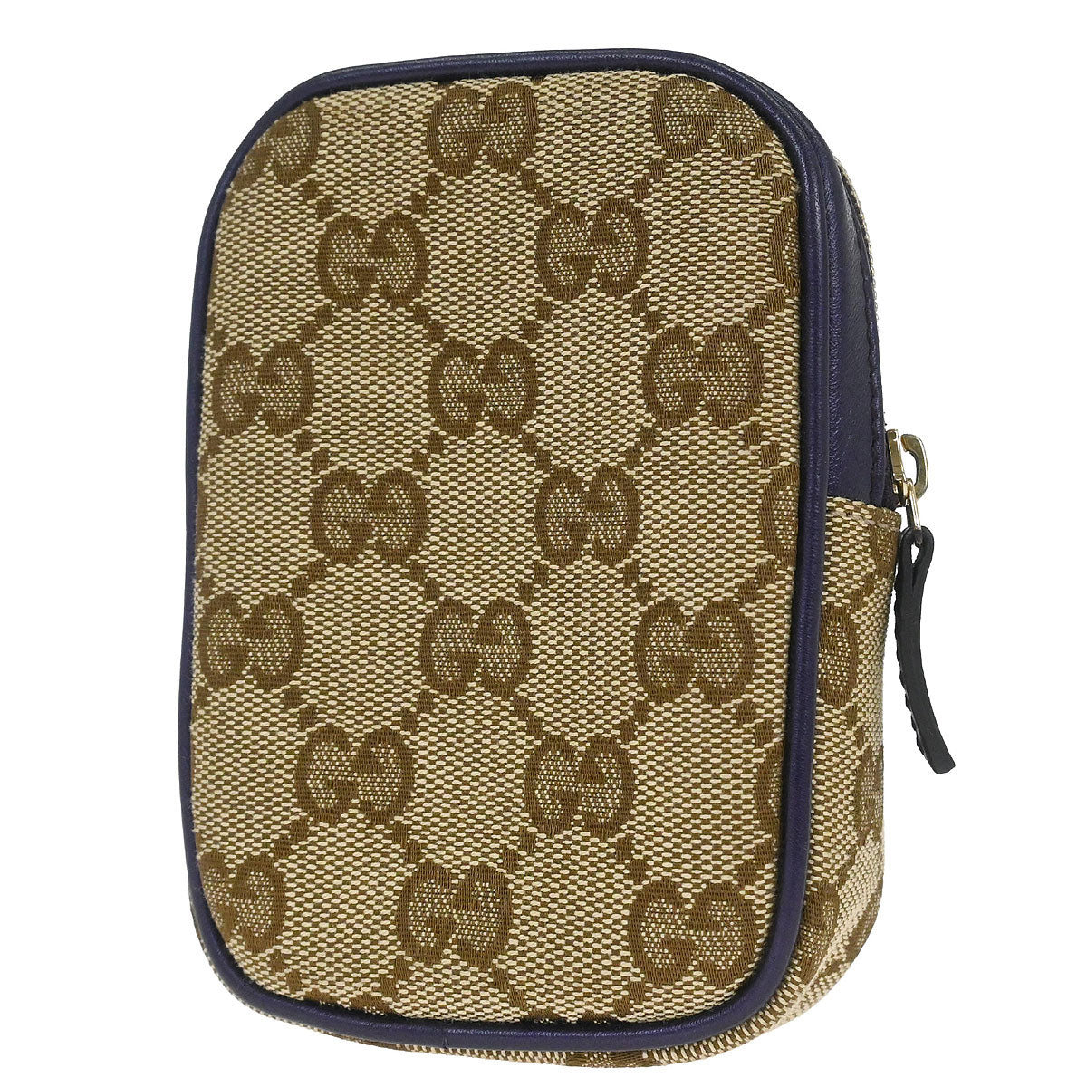 Gucci Beige Canvas GG Cigarette Case Pouch