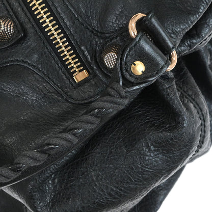 Balenciaga Black Pompon 2way Shoulder Handbag