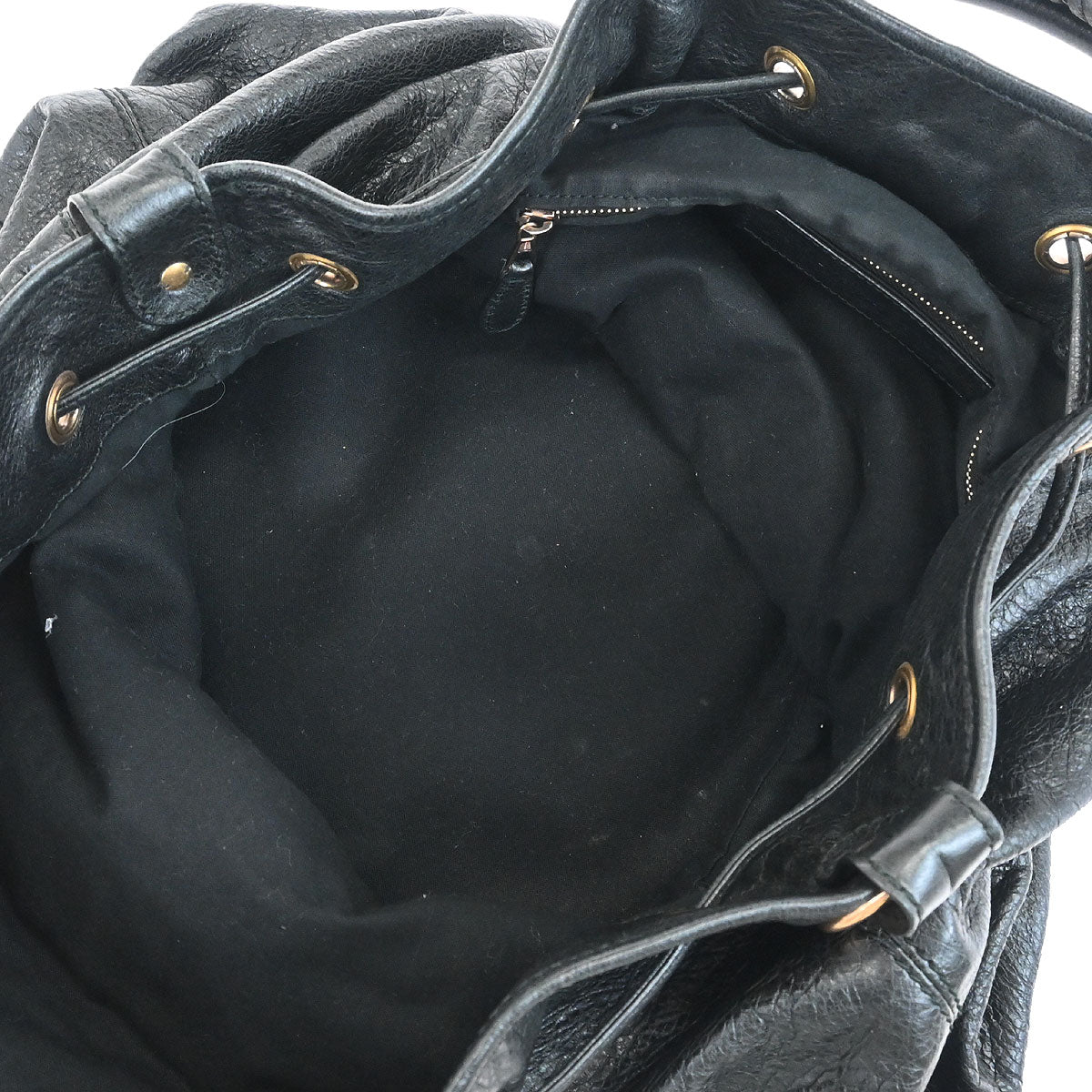 Balenciaga Black Pompon 2way Shoulder Handbag