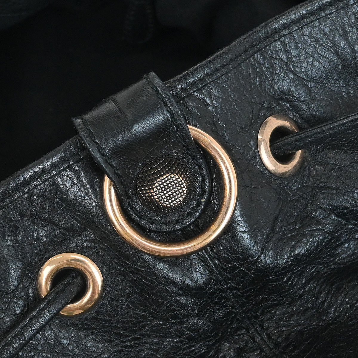 Balenciaga Black Pompon 2way Shoulder Handbag