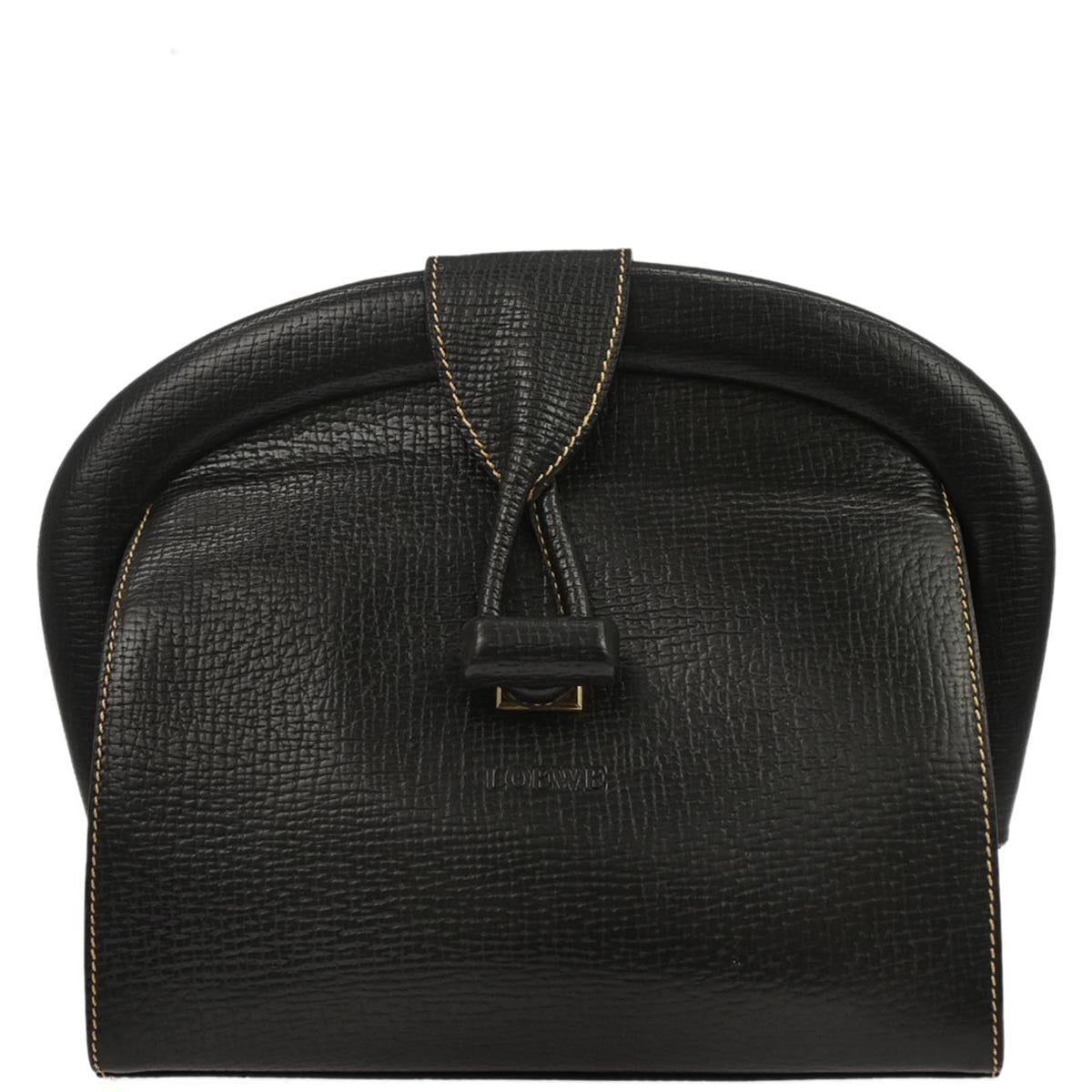 Loewe Black Leather Clutch Bag