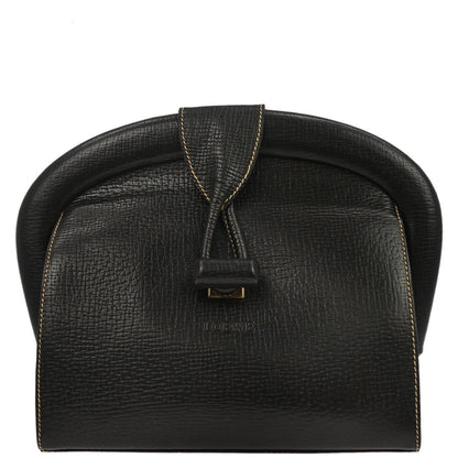 Loewe Black Leather Clutch Bag
