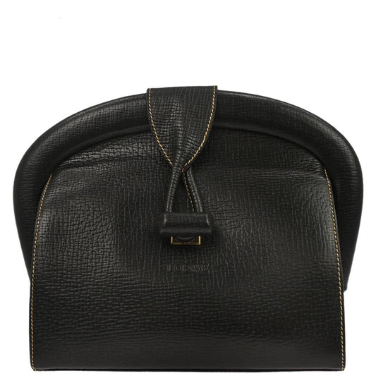 Loewe Black Leather Clutch Bag
