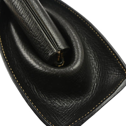 Loewe Black Leather Clutch Bag