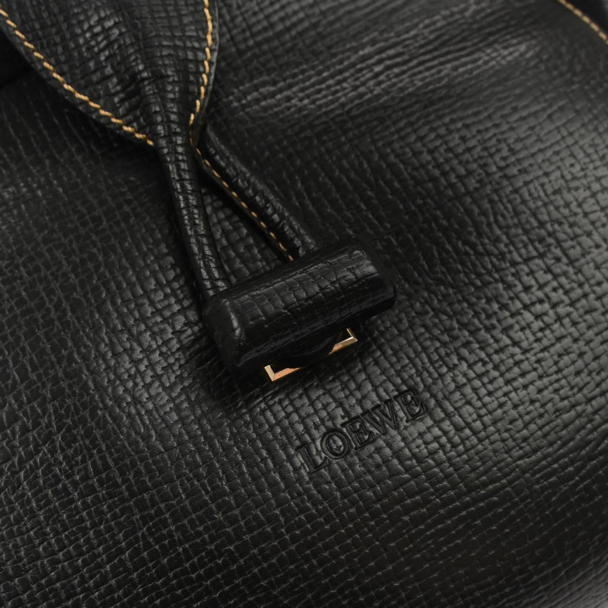 Loewe Black Leather Clutch Bag