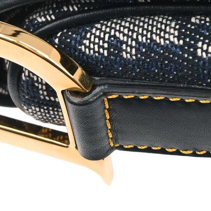 Christian Dior Navy Trotter Double Saddle Handbag