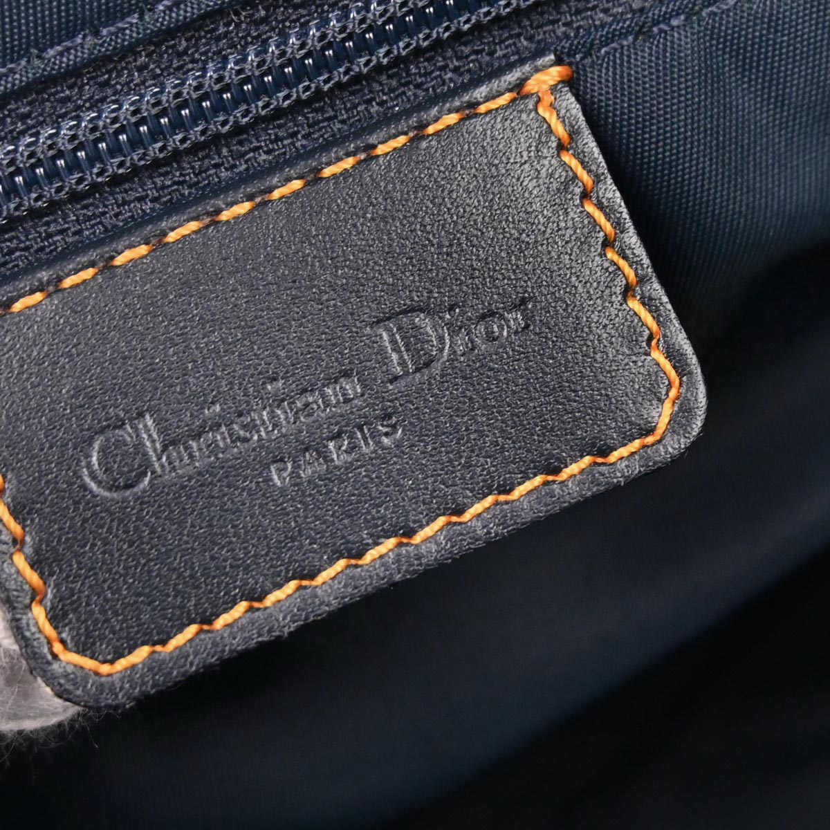 Christian Dior Navy Trotter Double Saddle Handbag