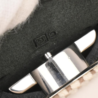 Hermes Black Beige Toile Officier GM Herbag PM 2 in 1 Shoulder Handbag