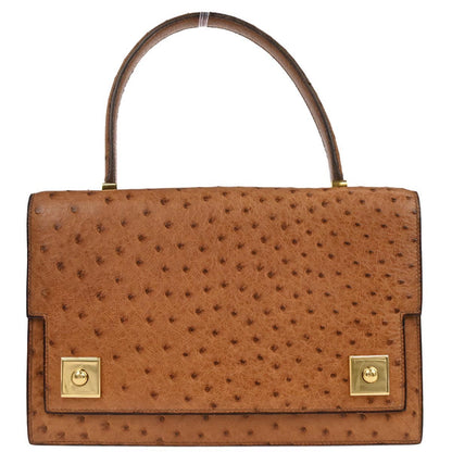 Hermes * Chestnut Ostrich Piano Handbag
