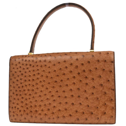 Hermes * Chestnut Ostrich Piano Handbag