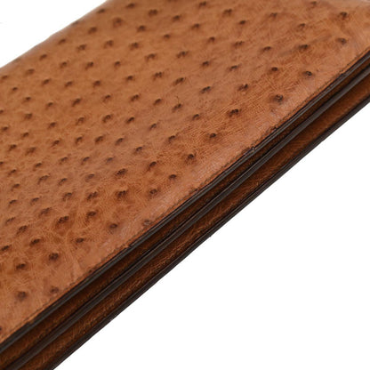 Hermes * Chestnut Ostrich Piano Handbag