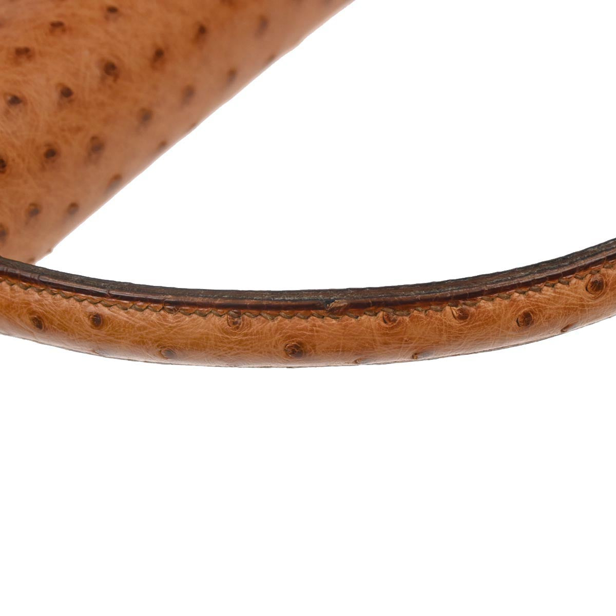 Hermes * Chestnut Ostrich Piano Handbag