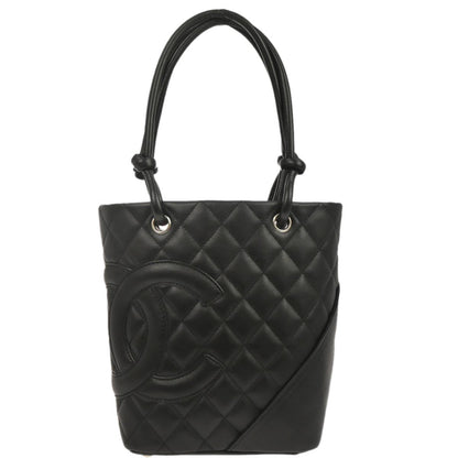 Chanel Black Calfskin Cambon Ligne Tote Handbag