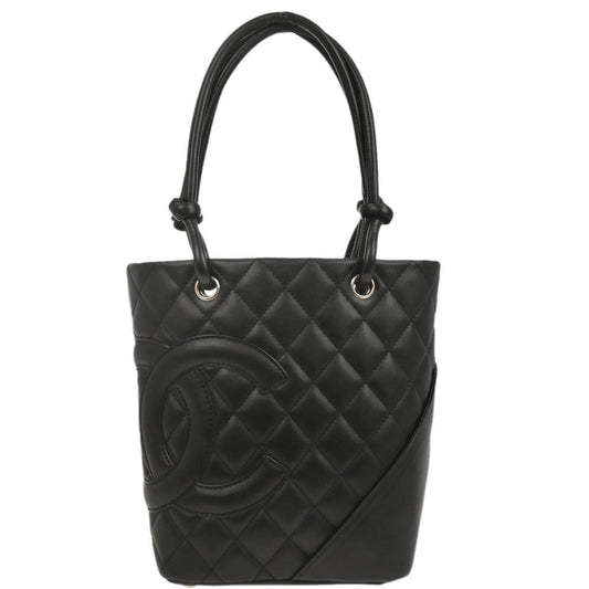 Chanel Black Calfskin Cambon Ligne Tote Handbag