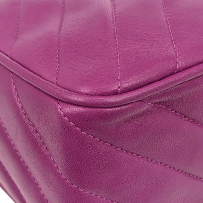 Chanel Purple Lambskin Camera Bag Mini