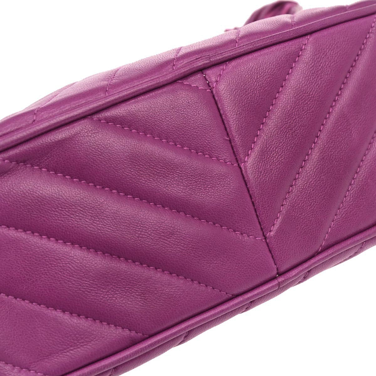 Chanel Purple Lambskin Camera Bag Mini