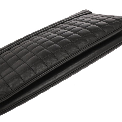 Chanel 2005-2006 Black Lambskin Choco Bar Camellia No.5 CC Clover Handbag