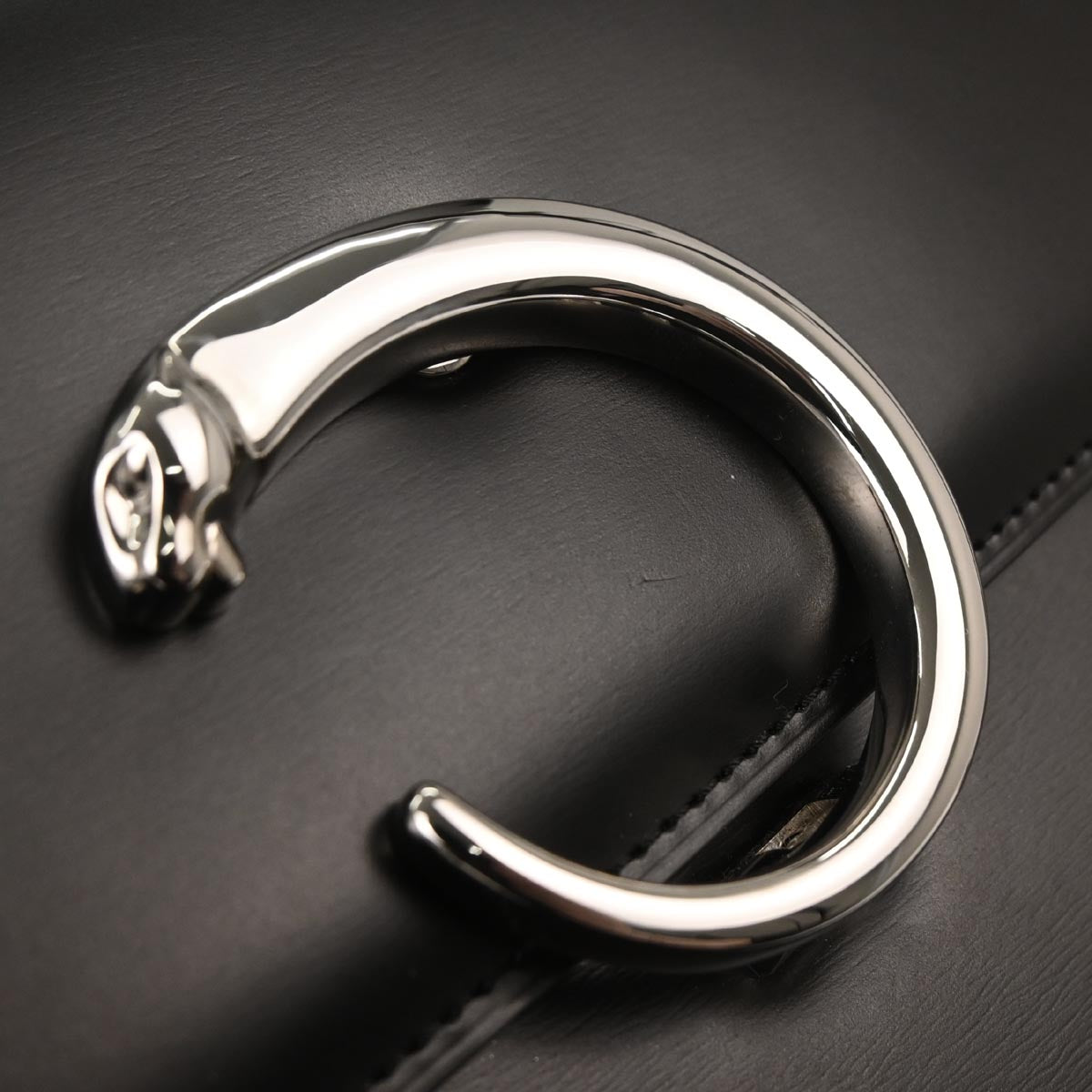 Cartier Black Leather Panthere Handbag