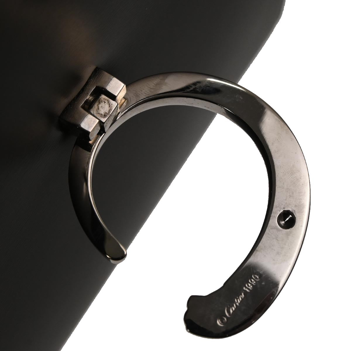 Cartier Black Leather Panthere Handbag