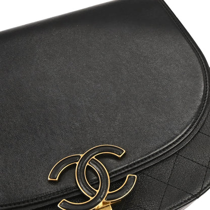 Chanel Black Calfskin Coco Curve 2way Shoulder Handbag