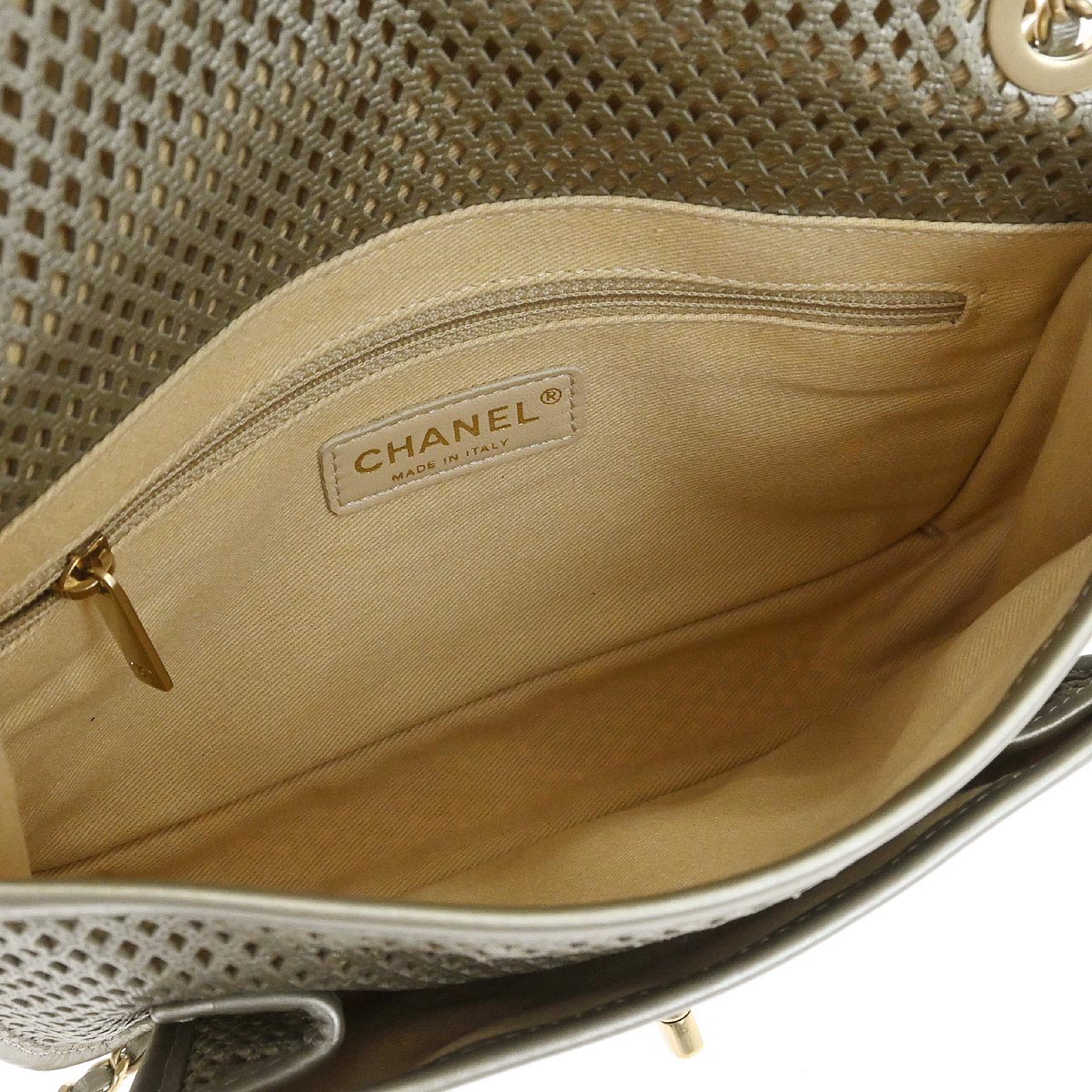 Chanel 2012-2013 Gold Perforated Calfskin French Riviera Shoulder Bag