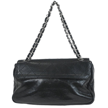 Chanel Black Caviar Skin Mademoiselle Lock Shoulder Bag