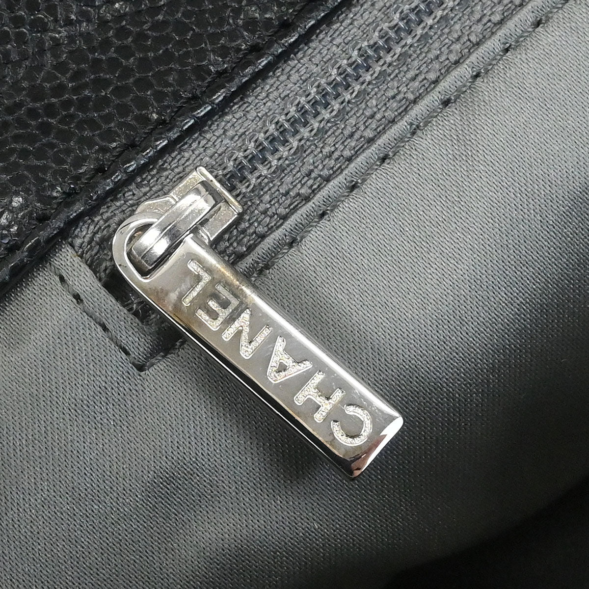 Chanel Black Caviar Skin Mademoiselle Lock Shoulder Bag