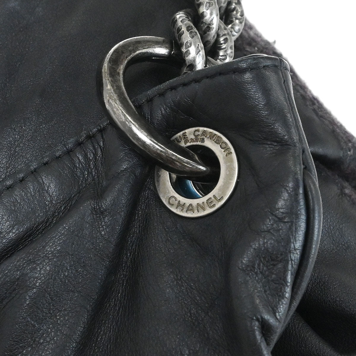 Chanel 2012-2013 Black Tweed Calfskin Coco Pleats Hobo Bag