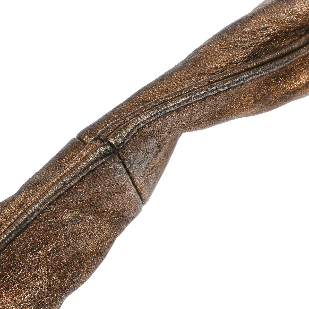 Bottega Veneta Metallic Bronze Lambskin Intrecciato Hobo Handbag