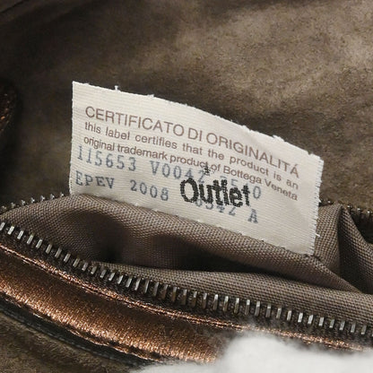 Bottega Veneta Metallic Bronze Lambskin Intrecciato Hobo Handbag