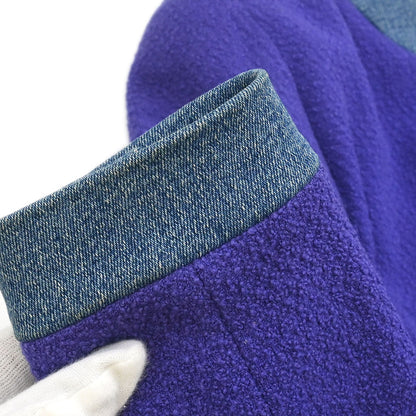 Chanel 1991 Setup Suit Denim Jacket Skirt Purple Blue #42