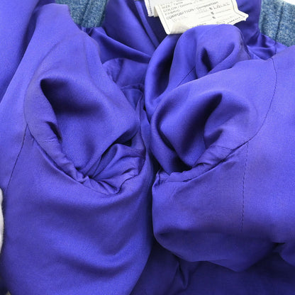 Chanel 1991 Setup Suit Denim Jacket Skirt Purple Blue #42
